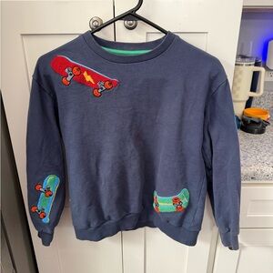 Mini Boden Navy Top with Green Trim